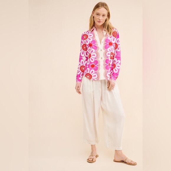 Farm Rio Maia Floral Shirt Small - Picture 1 of 8